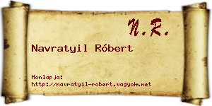 Navratyil Róbert névjegykártya