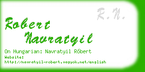robert navratyil business card